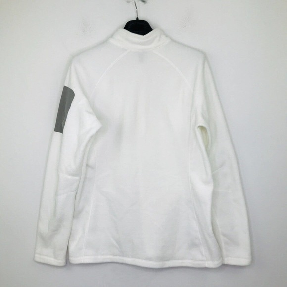 Eddie Bauer Women's XL Jacket White PolarTec Fleece First Ascent 1/4 Zip AB10 - Picture 4 of 4